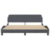 vidaXL Estructura de cama Dover terciopelo gris oscuro 180x200cm