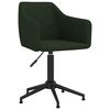 vidaXL Sillas de comedor giratorias 4 uds terciopelo verde oscuro