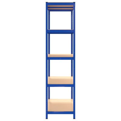 vidaXL Estantería almacenaje 5 niveles azul madera contrachapada acero