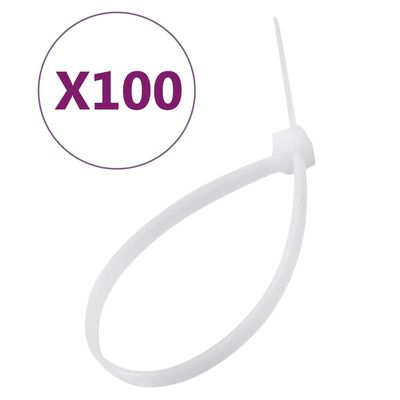 vidaXL Bridas de cable 100 unidades 15 cm