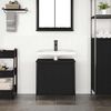 vidaXL Mueble de ba&ntilde;o con lavabo negro 60x34,5x60 cm