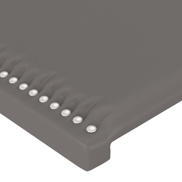 vidaXL Cabecero de cama gris 100x5x118/128 cm piel sint&eacute;tica