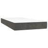 vidaXL Cama box spring con colch&oacute;n terciopelo gris oscuro 90x190 cm