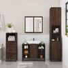 vidaXL Set de muebles baño 3 pzas madera contrachapada roble marrón