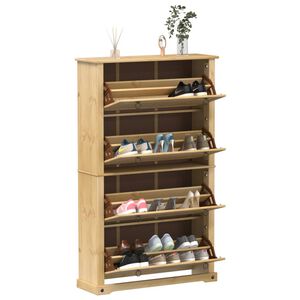 vidaXL Zapatero Corona madera maciza de pino 99x32x163,5 cm