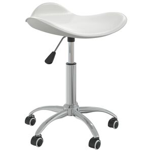 vidaXL Silla de oficina de cuero sint&eacute;tico blanco