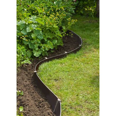 Nature Piquetas de anclaje para jardín 10 uds pequeñas negro