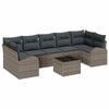 vidaXL Conjunto de sofá de jardín 8 pcs Gris ratán sintético
