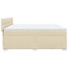 vidaXL Cama box spring con colch&oacute;n tela color crema 200x200 cm