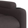 vidaXL Sill&oacute;n de masaje reclinable de tela marr&oacute;n oscuro
