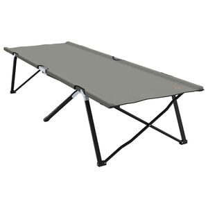 vidaXL Cama de Camping Plegable Gris 206 x 76 x 74 cm Oxford y acero