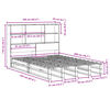 vidaXL Cama con estanter&iacute;a sin colch&oacute;n madera maciza blanca 160x200 cm