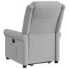 vidaXL Sill&oacute;n reclinable elevable de tela gris nube
