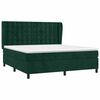 vidaXL Cama box spring con colch&oacute;n terciopelo verde oscuro 180x200 cm