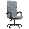 vidaXL Silla de oficina reclinable tela gris claro