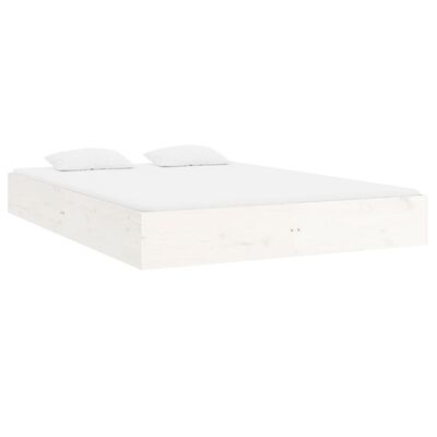vidaXL Estructura de cama madera maciza blanca 200x200 cm