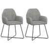 vidaXL Sillas de comedor 2 uds. Terciopelo Gris Claro 55 x 50 x 84 cm
