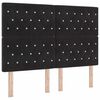 vidaXL Cabecero LED con tiras LED con cabecera Negro 160 cm Terciopelo
