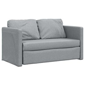 vidaXL Sof&aacute; cama de suelo 2 en 1 tela gris claro 112x174x55 cm