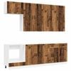 vidaXL Unidad de cocina PORTO 8 uds. Madera envejecida