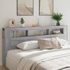vidaXL Cabecero LED madera ingenier&iacute;a gris Sonoma 220x18,5x103,5 cm