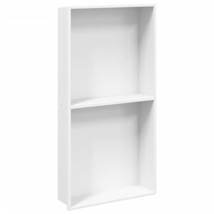 vidaXL Hornacina ducha acero inoxidable blanco mate 32x62x9 cm
