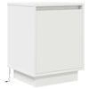 vidaXL Mesilla de noche con luces LED blanca 38x34x50 cm
