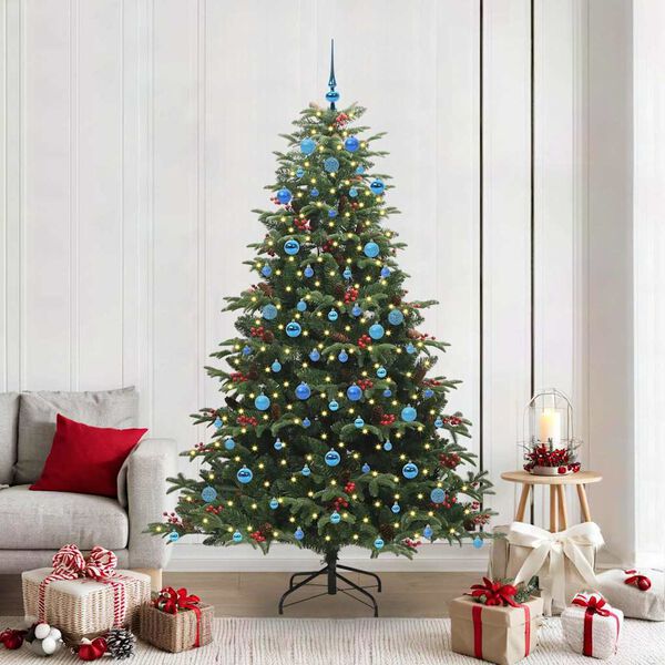 vidaXL &Aacute;rbol de Navidad artificial Verde 210 cm PVC, Metal y Pl&aacute;stico