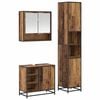 vidaXL Juego de muebles de ba&ntilde;o 3 uds. Madera envejecida