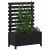vidaXL Jardinera con estanter&iacute;a madera maciza pino negro 79x39,5x114cm