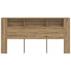 vidaXL Cabecero armario madera roble artisian 200x18,5x102,5 cm