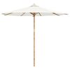 vidaXL Sombrilla de jard&iacute;n &Oslash; 270 x 260 cm Bamb&uacute; Redondo Blanco Crema