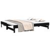 vidaXL Sof&aacute; cama extra&iacute;ble madera maciza de pino negro 2x(100x200) cm