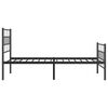 vidaXL Estructura cama sin colchón con estribo metal negro 75x190 cm