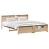 vidaXL Estructura de cama Marr&oacute;n 180 x 200 cm Madera de ingenier&iacute;a