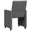 vidaXL Sillas de Comedor con Ruedas 2 pcs Gris oscuro 58 x 65 x 94 cm
