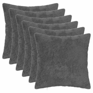 vidaXL Funda de almohada 6 uds. HEERLEN Gris oscuro 30 x 30 cm