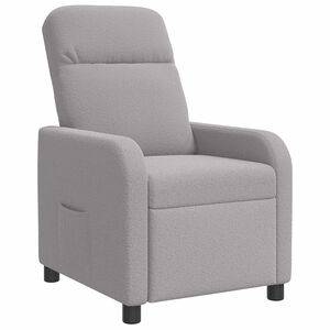 vidaXL Recliner Gris Claro Boucl&eacute;