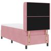 vidaXL Cama con Box Spring LED y Colch&oacute;n Rosa 80 x 200 cm Terciopelo