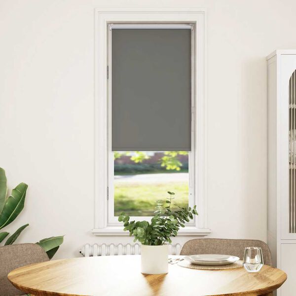 vidaXL Estor Enrollable Opaco gris 55x130 cm Tela Ancho 50,7 cm