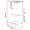 vidaXL Aparador madera ingenier&iacute;a y metal roble ahumado 35,5x35x76 cm