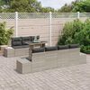 vidaXL Conjunto de sof&aacute; de jard&iacute;n 8 pcs Gris Claro y Gris Oscuro