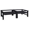 vidaXL Pedestal para Lavadora 2 pcs Negro 124,5 x 61,5 x 32,5 cm Acero