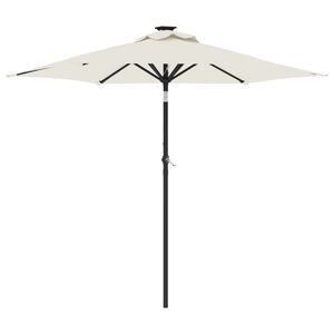 vidaXL Sombrilla de jard&iacute;n con poste de acero blanca 225x225x212 cm