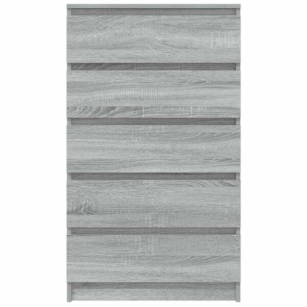vidaXL Cajonera de madera contrachapada gris Sonoma 60x36x103 cm