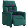 vidaXL Sill&oacute;n reclinable de masaje el&eacute;ctrico tela verde oscuro