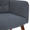 vidaXL Sillón relajante con taburete de terciopelo gris oscuro