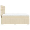 vidaXL Cama box spring con colch&oacute;n tela color crema 160x200 cm