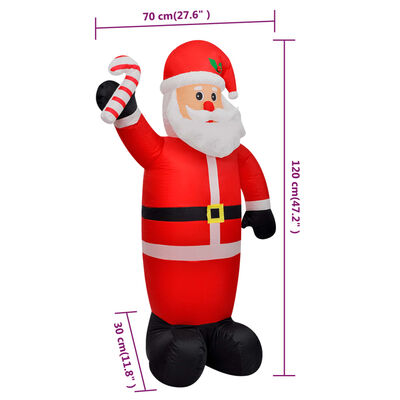 Papa Noel inflable, 120 cm