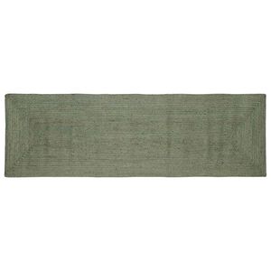 vidaXL Alfombra de &aacute;rea Verde oliva 80 x 200 cm yute
